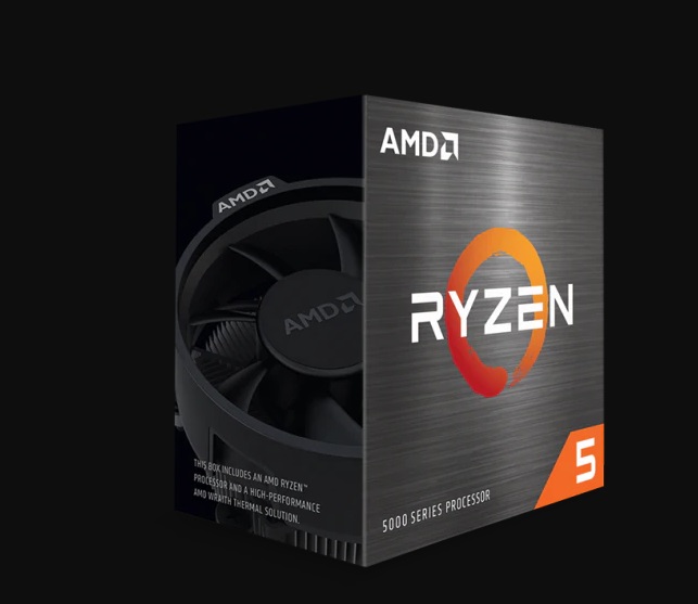 Processor Ryzen 5000 series: Socket AM4, 6 Cores 12 Threads, 3.7GHz Base Clock, 4.6GHz Boost, 3MB L2/32MB L3 Cache, TDP 65W with Wraith Stealth Cooler <b>NO INTEGRATED GRAPHICS</b> Processor Ryzen 5000 series: Socket AM4, 6 Cores 12 Threads, 3.7GHz Base Clock, 4.6GHz Boost, 3MB L2/32MB L3 Cache, TDP 65W with Wraith Stealth Cooler <b>NO INTEGRATED GRAPHICS</b>